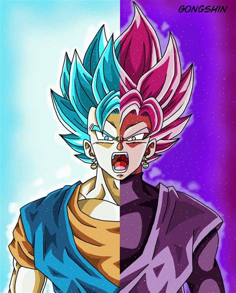 Vegito Blue vs Goku Black Rose by nasamhero on DeviantArt