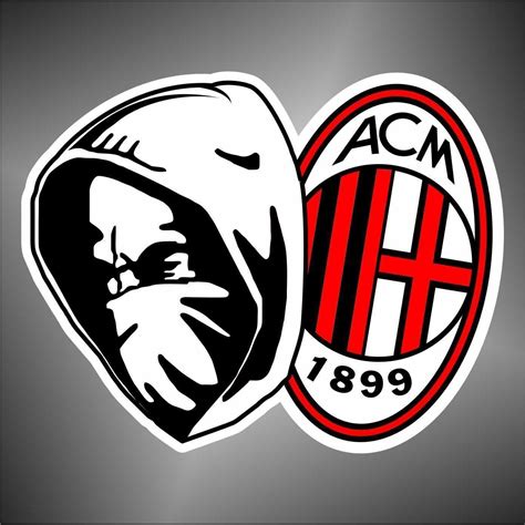 Articoli regalo e merchandising Adesivo Milan ultras serie A champions ...