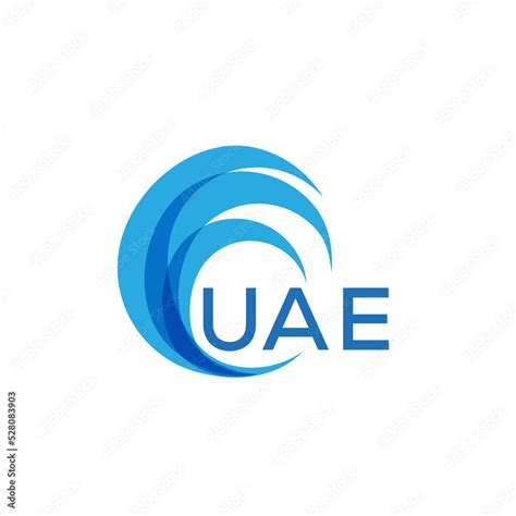 UAE letter logo. UAE blue image on white background. UAE Monogram logo ...