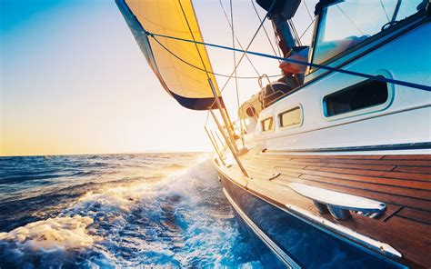 White and brown boat, boat, sea, sky, horizon HD wallpaper | Wallpaper ...