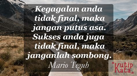 Motto Hidup Mario Teguh Tentang Kesuksesan – Amat