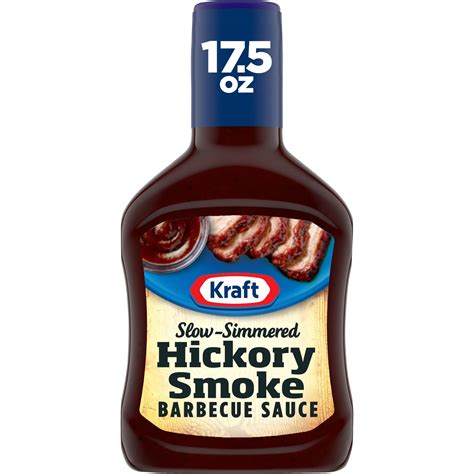 Kraft Hickory Smoke Slow-Simmered Barbecue Sauce, 17.5 oz Bottle ...