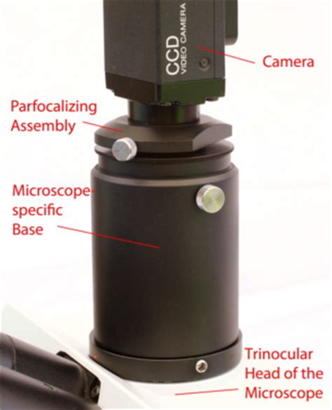 Universal Direct Parfocalizing C-Mount Camera Adapter for Microscopes