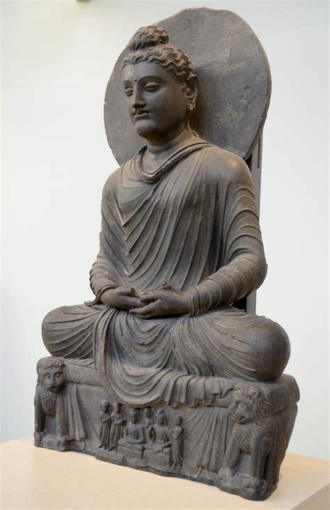 Statue of Guatama Buddha from Gandhara (Illustration) - World History ...