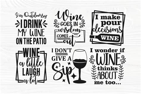 Wine Glass SVG Bundle, Funny wine svg quotes By TonisArtStudio ...