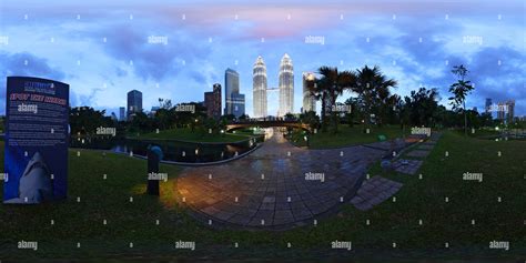 360° view of KLCC Park at Night - Alamy