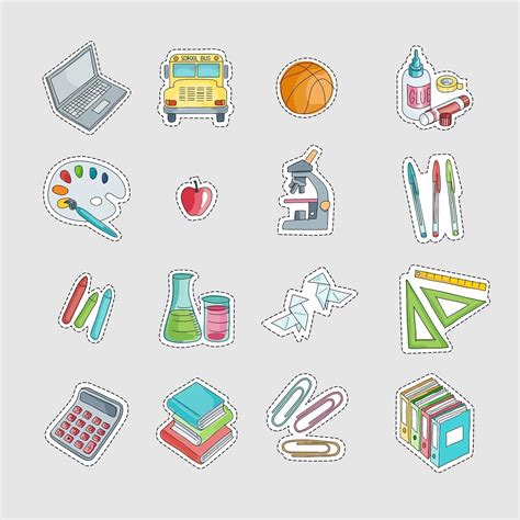 Back to School Stickers Set (28959) | Illustrations | Design Bundles