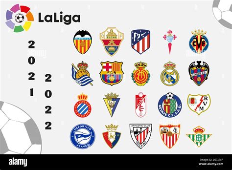 Logos de toutes les équipes de la LaLiga espagnole Image Vectorielle ...