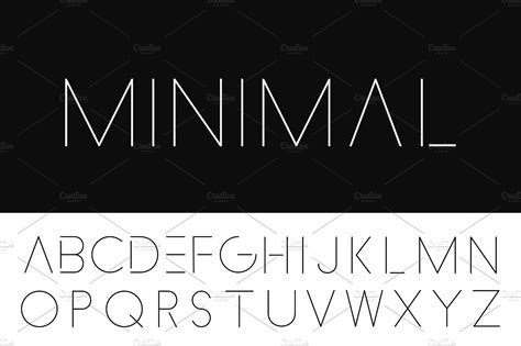 Minimalistic Letters. Thin design. | Graphic Objects ~ Creative Market