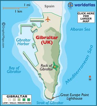 Map of Gibraltar - World Atlas