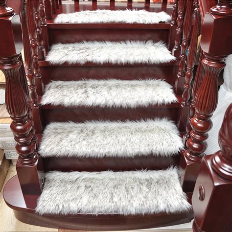 Aliexpress.com : Buy 1 piece Plush Fabric Stair Carpet Mat Faux Fur ...