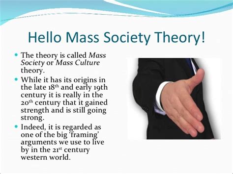 Key Concepts in Media Studies Lecture 2 Mass culture/ mass society th…