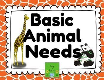 Basic Animal Needs Mini Posters and Worksheets