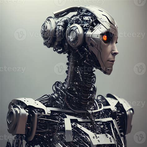 concept future metal robot at future city, generative art by A.I ...