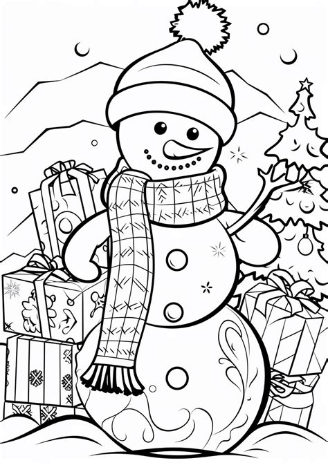 Snowman Coloring Page - Free Printable, Family Fun, Children Activities ...