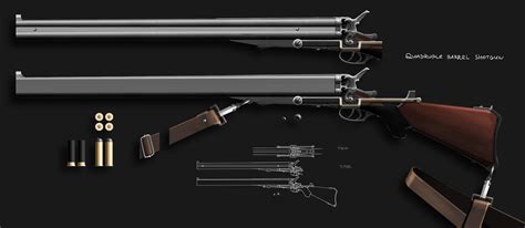 ArtStation - Quadruple barrel shotgun - Weapons Concept Design - The ...