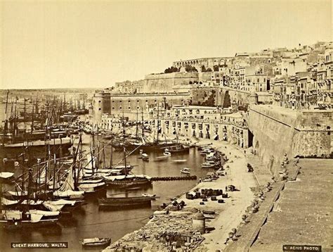 Crowded Valletta port, Malta 1879 | Malta history, Valletta, Malta island