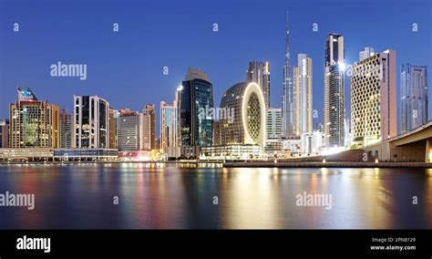 Dubai, UAE, January 12 2023: Dubai skyline at nigth, UAE Stock Photo ...