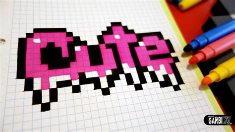 Handmade Pixel Art - How To Draw Cute Graffiti #pixelart