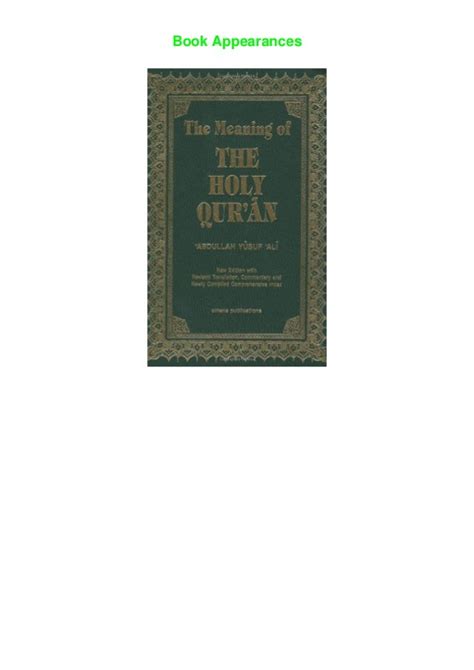 [BOOK] The Meaning of the Holy Qu'ran (English, Arabic and Arabic Edition)