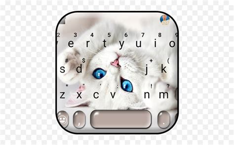 Innocent Cute Cat Keyboard Theme - Cat Cute Blue Eyes Emoji,Cat Emoji ...