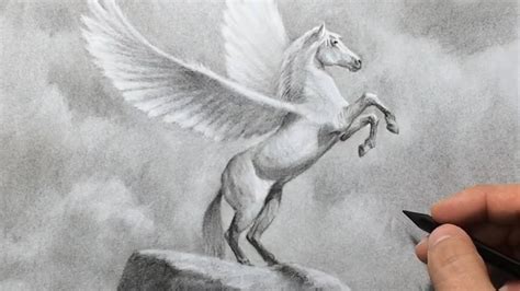 Pegasus Drawing In Pencil