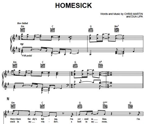 Dua Lipa - Homesick Free Sheet Music PDF for Piano | The Piano Notes