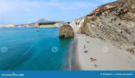 Aerial View of the Beaches of Greek Island of Milos Island Editorial ...