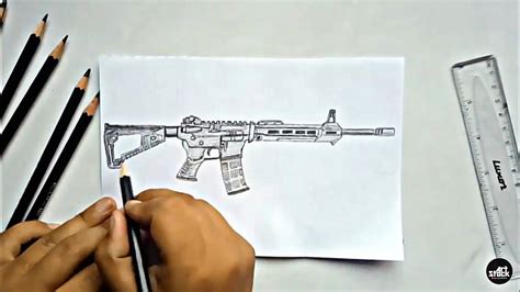 Amazing!! drawing AR-15 rifle - YouTube