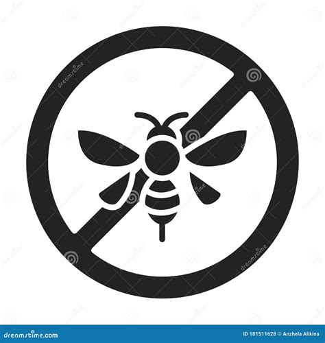 Insect Allergy Black Glyph Icon. Beetle Bite Reaction. Isolated Vector ...