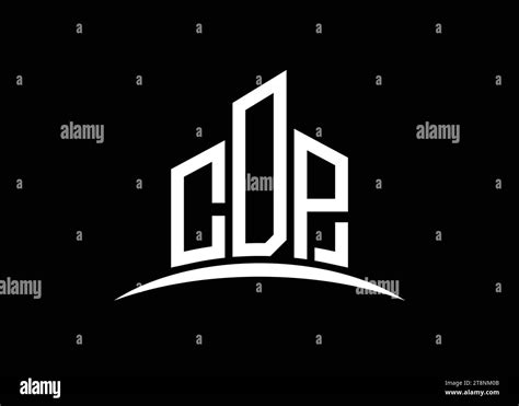 Letter CDP building vector monogram logo design template. Building ...