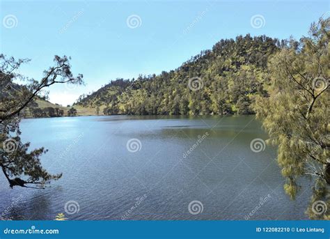 Beautiful View of Ranu Kumbolo Lake on Semeru Mountain Stock Photo ...