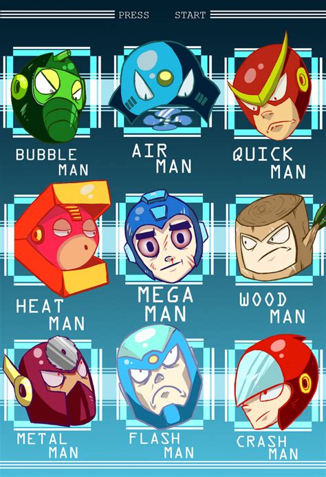 Mega Man 2: Bosses by Brakinja on DeviantArt