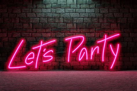 Lets Party Neon Sign - LED neon light - Neon sign custom | Neon sign ...