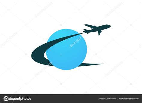 Plane Travel Icon Air Travel World Flying World Travel Agency Stock ...