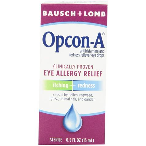 Bausch & Lomb Opcon Allergy Relief Eye Drops, 0.5 oz - Walmart.com ...