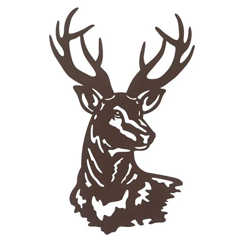 Buy Hokfirm Deer Wall Decor Deer Silhouette Wall Decor Metal Deer Wall ...