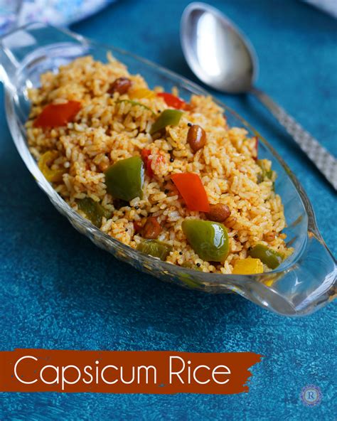 Easy capsicum rice recipe | Capsicum bath - Raks Kitchen