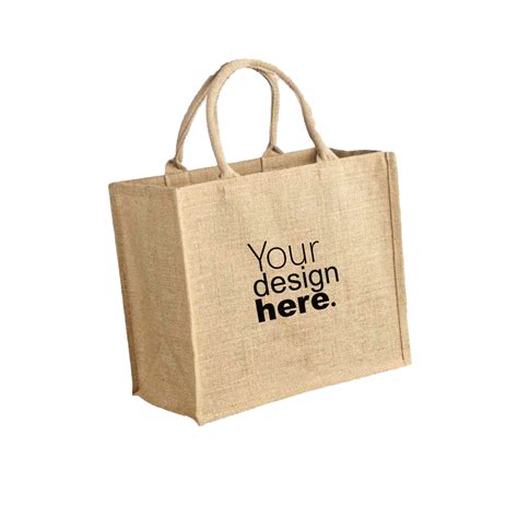 Custom Jute Shopping Bag - Horizontal Printing - Merchlist