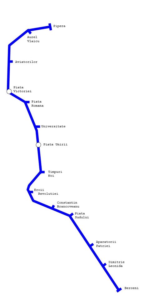 Bucharest metro map, Romania