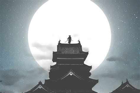 Samurai Silhouette Wallpaper