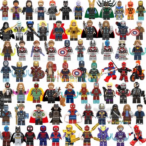 Lego Marvel Super Heroes Minifigures Iron Man Spiderman Thor Avengers ...