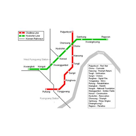 Pyongyang Metro Map • Mapsof.net