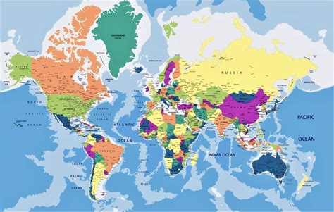 Mapamundis políticos para imprimir | Mapas del mundo de todo tipo