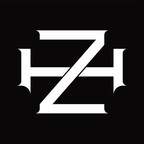 HZ Logo monogram with vintage overlapping linked style design template ...