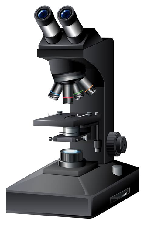 A black microscope on white backgroung 559449 Vector Art at Vecteezy