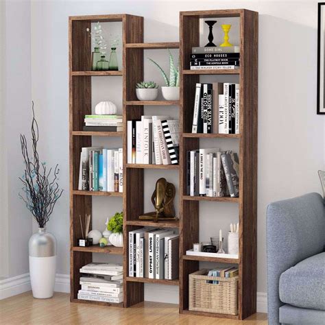 Tribesigns Modern Bookcase, 5-Shelf Storage Organizer Bookshelf with 14 ...