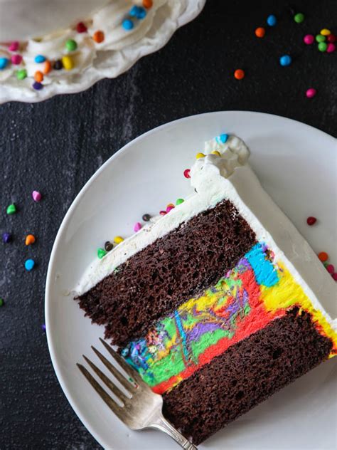 Chocolate Rainbow Ice Cream Cake - Completely Delicious