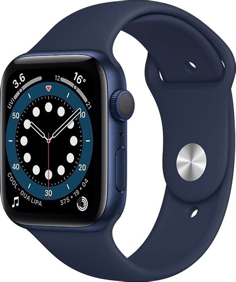 Apple Watch Series 6 GPS - Blue Aluminum Case with Deep Navy Sport Band ...