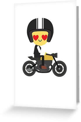 "Motorbike Emoji " Greeting Card by HippoEmo | Redbubble